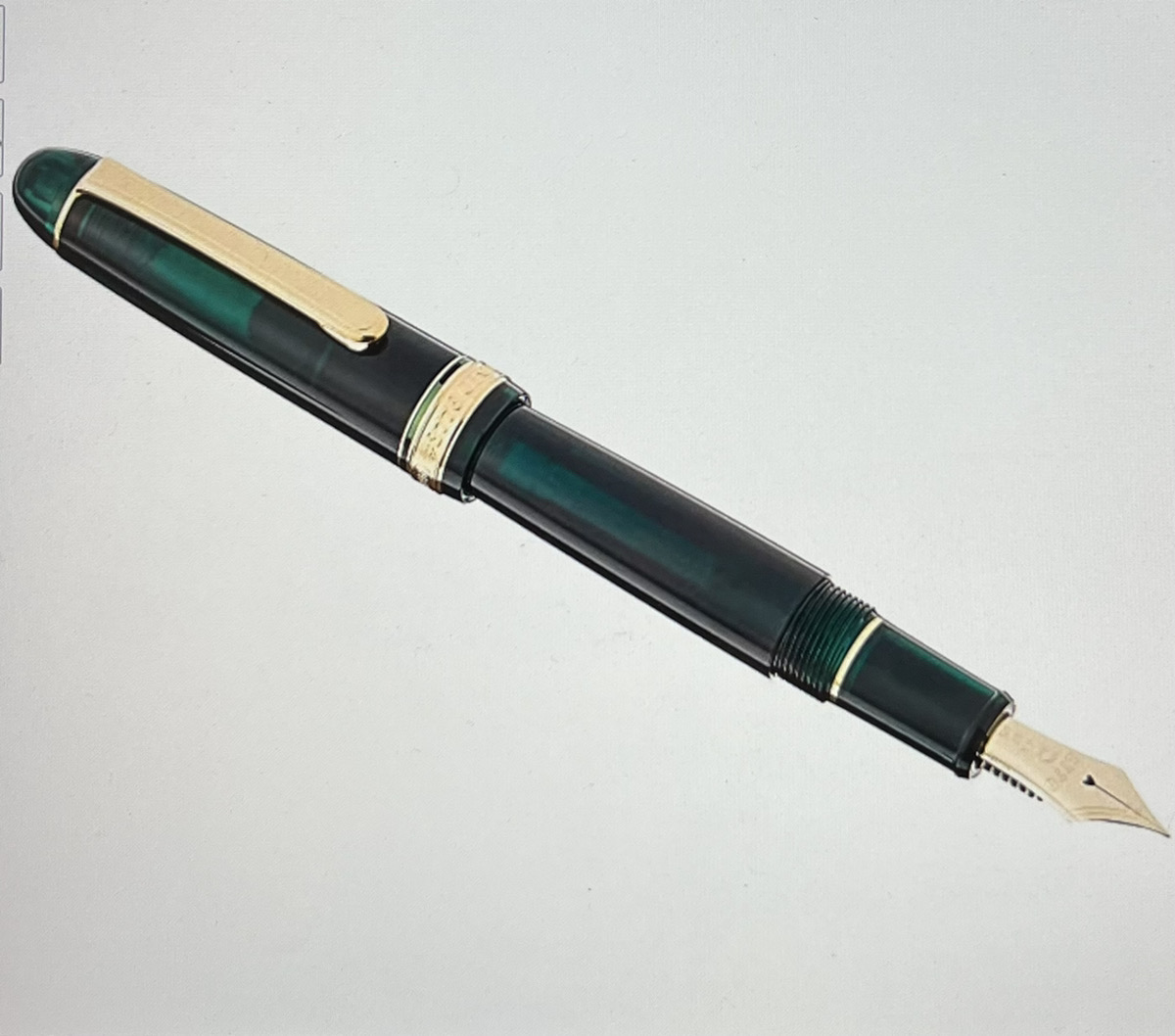 プラチナ万年筆：#3776 センチュリー　ローレルグリーン＋選べるインク１色（早い者勝ち）